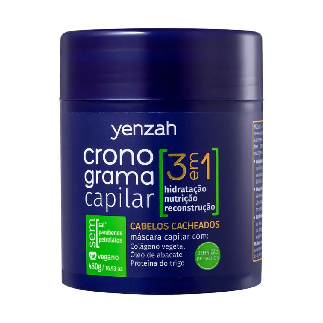 Yenzah Cronograma 3Em1 Másc Cacheados 480ml | Compre na Linda
