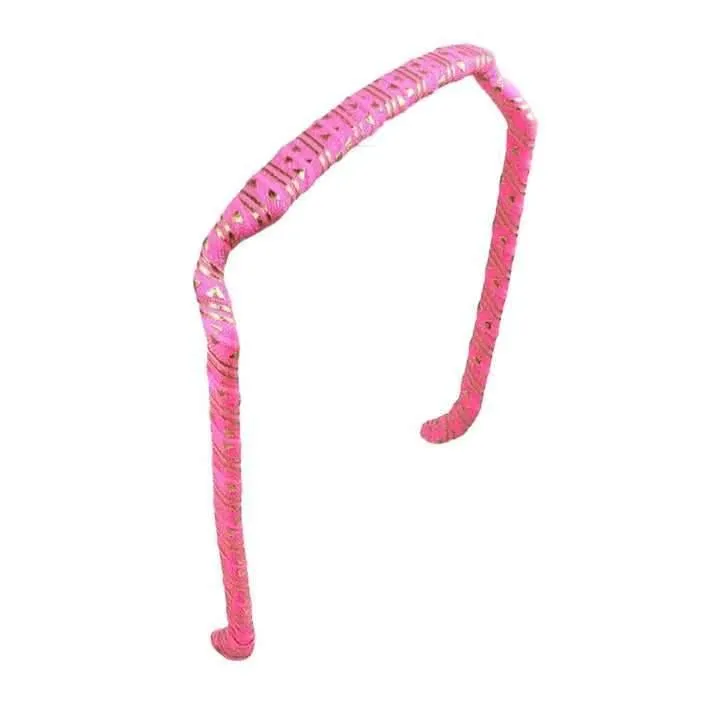 Zazzy Bandz Hot Pink Gold Aztec Wrapped original